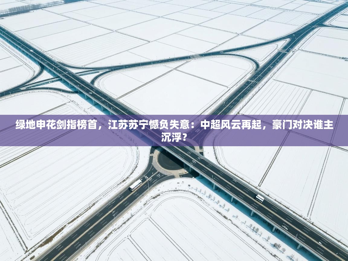 绿地申花剑指榜首，江苏苏宁憾负失意：中超风云再起，豪门对决谁主沉浮？  第1张